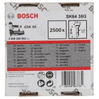 Штифт с потайной головкой SK64 35G 1,6 мм, 35 мм, оцинк. Bosch 2608200502