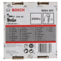 Штифт с потайной головкой SK64 45G 1,6 мм, 45 мм, оцинк. Bosch 2608200504
