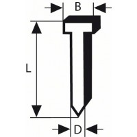 Штифт с потайной головкой SK64 63G 1,6 мм, 63 мм, оцинк. Bosch 2608200507