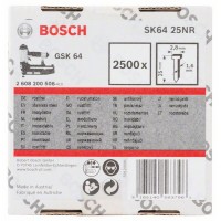 Штифт с потайной головкой SK64 25NR 1,6 мм, 25 мм, нерж. (A2/1,4301) Bosch 2608200508