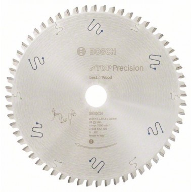 Пильный диск Top Precision Best for Wood 254x30x2,3 мм, 60 Bosch 2608642102