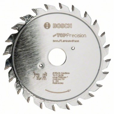 Диск для прорезания Top Precision Laminated Panel 125x20x2,8-3,6 мм, 12+12 Bosch 2608642131