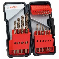 Набор из 18 сверл по металлу HSS-Co, DIN 338, 135° Bosch 2607017047