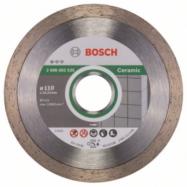 Алмазный диск Standard for Ceramic 110x22,23x1,6x7,5 мм Bosch 2608602535