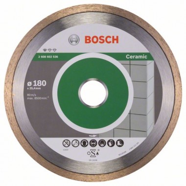 Алмазный диск Standard for Ceramic 180x25,40x1,6x7 мм Bosch 2608602536