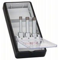 Набор из 3 алмазных сверл Robust Line Easy Dry Best for Ceramic для сухого сверления 6; 8; 10 мм Bosch 2608587145