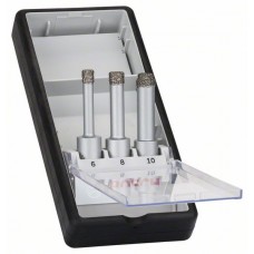Набор из 3 алмазных сверл Robust Line Easy Dry Best for Ceramic для сухого сверления 6; 8; 10 мм Bosch 2608587145