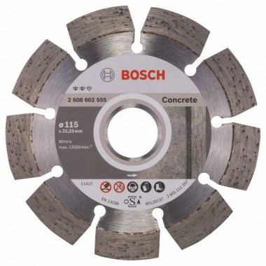 Алмазный диск Expert for Concrete 115x22,23x2,2x12 мм Bosch 2608602555