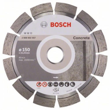 Алмазный диск Expert for Concrete 150x22,23x2,4x12 мм Bosch 2608602557