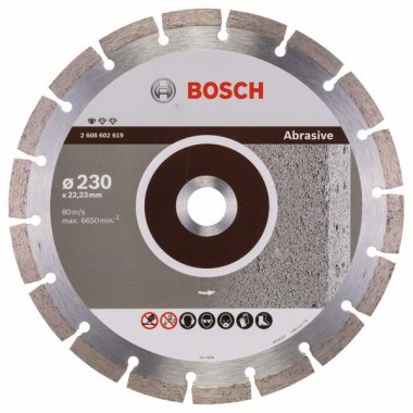 Алмазный диск Standard for Abrasive 230x22,23x2,3x10 мм Bosch 2608602619
