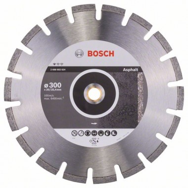 Алмазный диск Standard for Asphalt 300x20/25,40x2,8x10 мм Bosch 2608602624