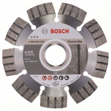 Алмазный диск Best for Concrete 115x22,23x2,2x12 мм Bosch 2608602651