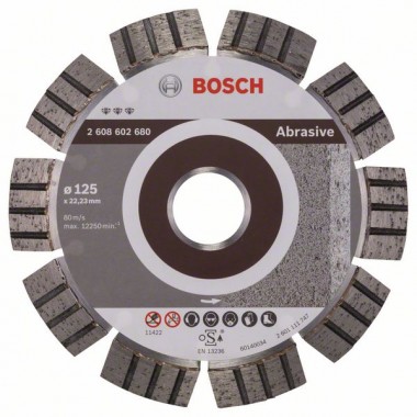 Алмазный диск Best for Abrasive 125x22,23x2,2x12 мм Bosch 2608602680