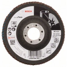 Лепестковый шлифкруг X581 Best for Inox 115x22,23 мм, 40 Bosch 2608608263