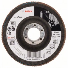 Лепестковый шлифкруг X581 Best for Inox 115x22,23 мм, 80 Bosch 2608608265