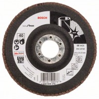 Лепестковый шлифкруг X581 Best for Inox 125x22,23 мм, 40 Bosch 2608608276