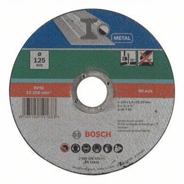 Отрезной круг прямой по металлу A 46 T BF Bosch 2609256316
