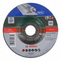 Набор из 5 отрезных кругов, выпукл., по металлу A 30 S BF Bosch 2609256333