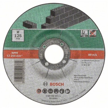 Набор из 5 отрезных кругов, выпукл., по камню C 30 S BF Bosch 2609256335