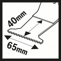 Погружное пильное полотно BIM AII 65 APB Wood and Metal 40x65 мм Bosch 2608661781