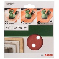 Набор из 5 шлифлистов для эксцентриковых шлифмашин 115, 180 Bosch 2609256A19