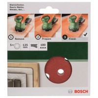 Набор из 5 шлифлистов для эксцентриковых шлифмашин 125, 120 Bosch 2609256A26