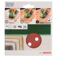 Набор из 5 шлифлистов для эксцентриковых шлифмашин 125, 240 Bosch 2609256A27