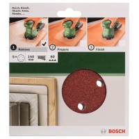 Набор из 5 шлифлистов для эксцентриковых шлифмашин 150, 60 Bosch 2609256A30