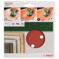 Набор из 5 шлифлистов для эксцентриковых шлифмашин 150, 240 Bosch 2609256A34