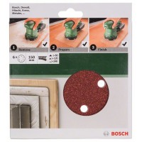 Набор из 6 шлифлистов для эксцентриковых шлифмашин 32, 60; 120; 240 Bosch 2609256A35
