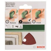 Набор из 5 шлифлистов для дельташлифмашин 93, 80 Bosch 2609256A50