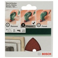 Набор из 5 шлифлистов для дельташлифмашин 93, 120 Bosch 2609256A51