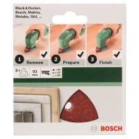 Набор из 6 шлифлистов для дельташлифмашин 93, 60; 120; 240 Bosch 2609256A54
