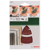 Набор из 10 шлифлистов для мультишлифмашин 102x62,93, 40 Bosch 2609256A61