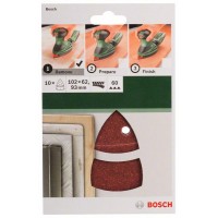 Набор из 10 шлифлистов для мультишлифмашин 102x62,93, 60 Bosch 2609256A62