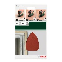 Набор из 6 шлифлистов для виброшлифмашин 95x135, 80; 120; 180 Bosch 2609256A72