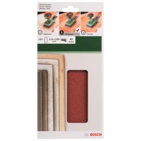 Набор из 10 шлифлистов для виброшлифмашин 115x230, 80 Bosch 2609256B21