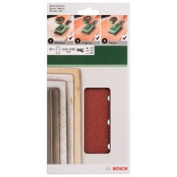 Набор из 10 шлифлистов для виброшлифмашин 115x230, 4x60; 4x120; 2x180 Bosch 2609256B25