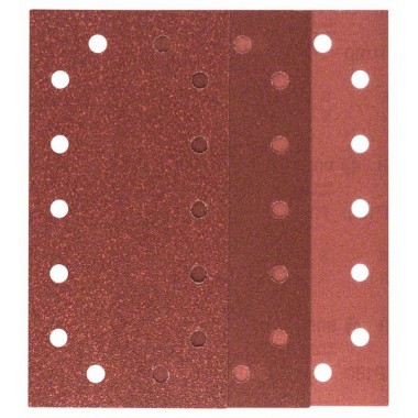 Набор из 10 шлифлистов для виброшлифмашин 115x230, 4x60; 4x120; 2x180 Bosch 2609256B25