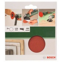 Набор из 5 шлифлистов для угловых шлифмашин и дрели 125, 180 Bosch 2609256B46