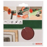 Набор из 5 шлифлистов для дрели 125, 40 Bosch 2609256B48