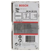 Штифт с потайной головкой SK64 20G 57 мм, оцинк. Bosch 2608200532
