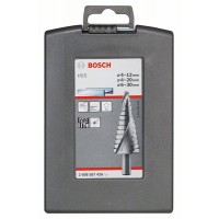 Набор из 3 ступенчатых сверл HSS 4-12; 4-20; 6-30 мм Bosch 2608587426