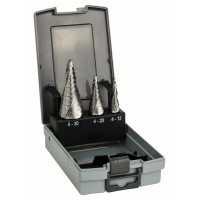 Набор из 3 ступенчатых сверл HSS 4-12; 4-20; 6-30 мм Bosch 2608587426