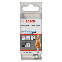 Ступенчатое сверло HSS-TiN 6 - 30 мм, 10,0 мм, 93,5 мм Bosch 2608587430