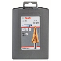 Набор из 3 ступенчатых сверл HSS-TiN 4-12; 4-20; 6-30 мм Bosch 2608587432