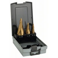 Набор из 3 ступенчатых сверл HSS-TiN 4-12; 4-20; 6-30 мм Bosch 2608587432