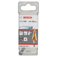 Ступенчатое сверло HSS-TiN 4 - 20 мм, 70,5 мм Bosch 2608587433