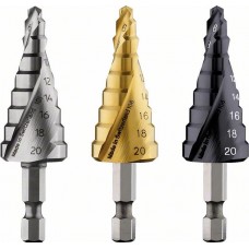 Ступенчатое сверло HSS-TiN 4 - 20 мм, 70,5 мм Bosch 2608587433