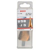 Ступенчатое сверло HSS-TiN M10-M40, 10,0 мм, 125,5 мм Bosch 2608587434